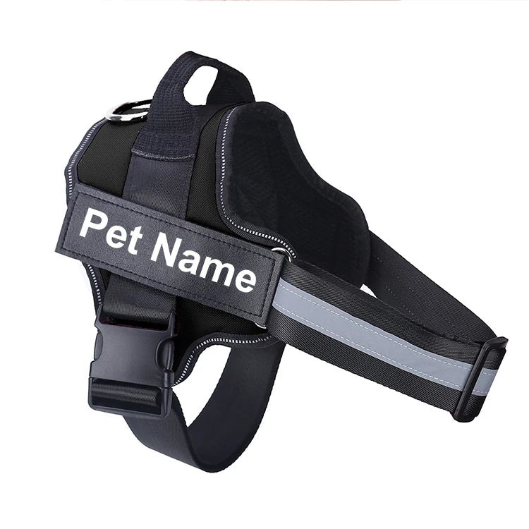 NO PULL Reflective Breathable Adjustable Pet Harness