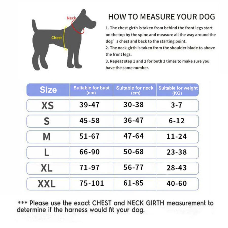 NO PULL Reflective Breathable Adjustable Pet Harness