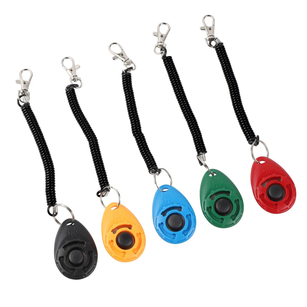 Dog Training Clicker Pet Cat Plastic New Dogs Click Trainer Aid Tools Adjustable Wrist Strap
