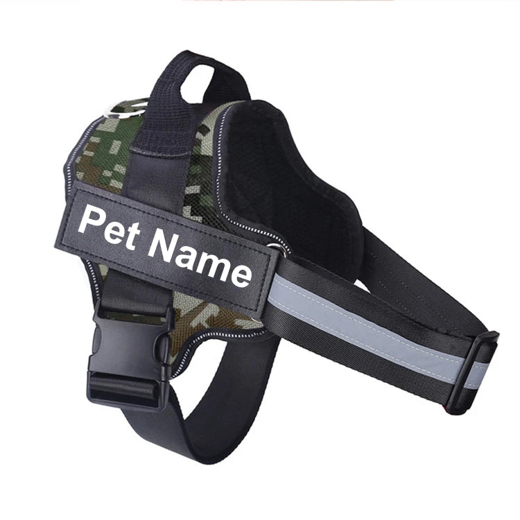 NO PULL Reflective Breathable Adjustable Pet Harness
