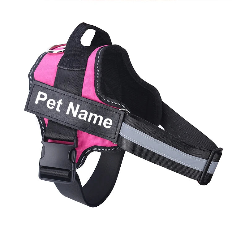 NO PULL Reflective Breathable Adjustable Pet Harness