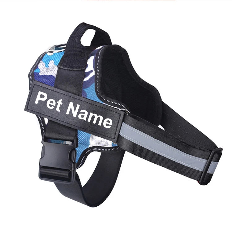 NO PULL Reflective Breathable Adjustable Pet Harness