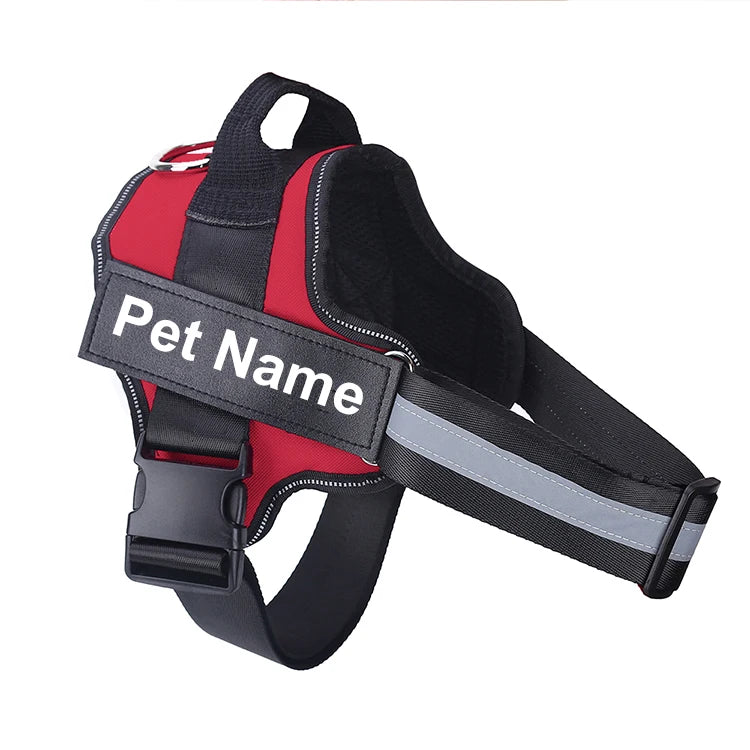 NO PULL Reflective Breathable Adjustable Pet Harness