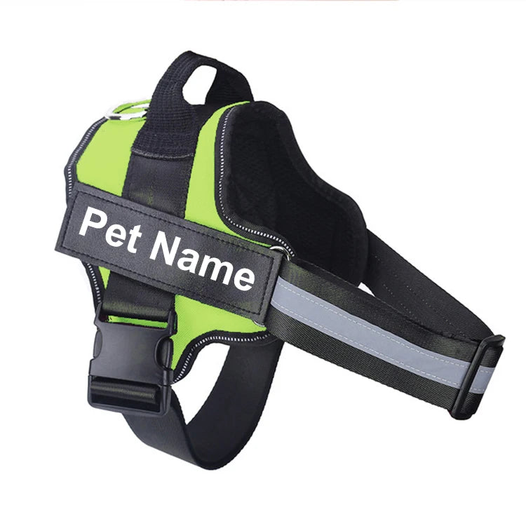 NO PULL Reflective Breathable Adjustable Pet Harness