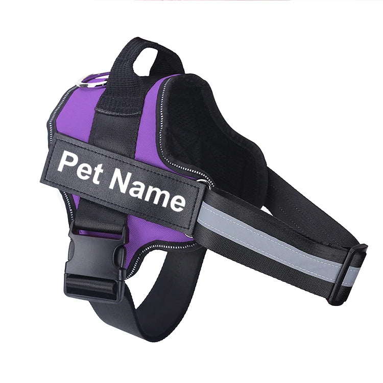 NO PULL Reflective Breathable Adjustable Pet Harness