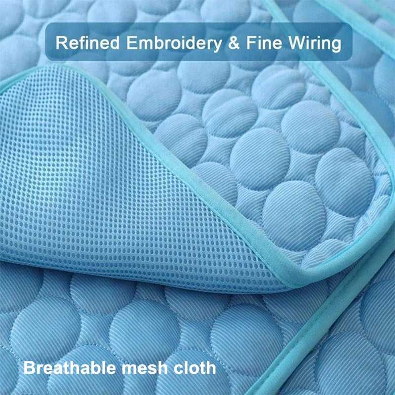 Dog Mat Cooling Summer Pad Mat For Dogs Cat Blanket Sofa Breathable Pet Dog Bed Summer Washable