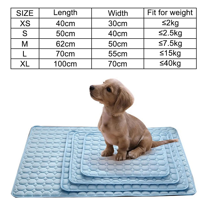 Dog Mat Cooling Summer Pad Mat For Dogs Cat Blanket Sofa Breathable Pet Dog Bed Summer Washable