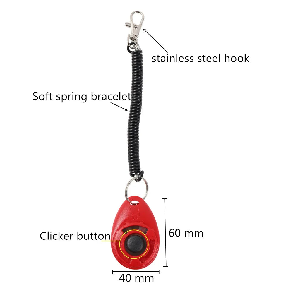 Dog Training Clicker Pet Cat Plastic New Dogs Click Trainer Aid Tools Adjustable Wrist Strap