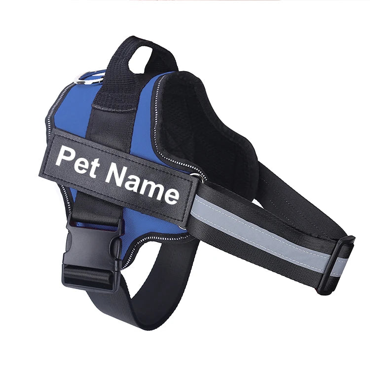 NO PULL Reflective Breathable Adjustable Pet Harness