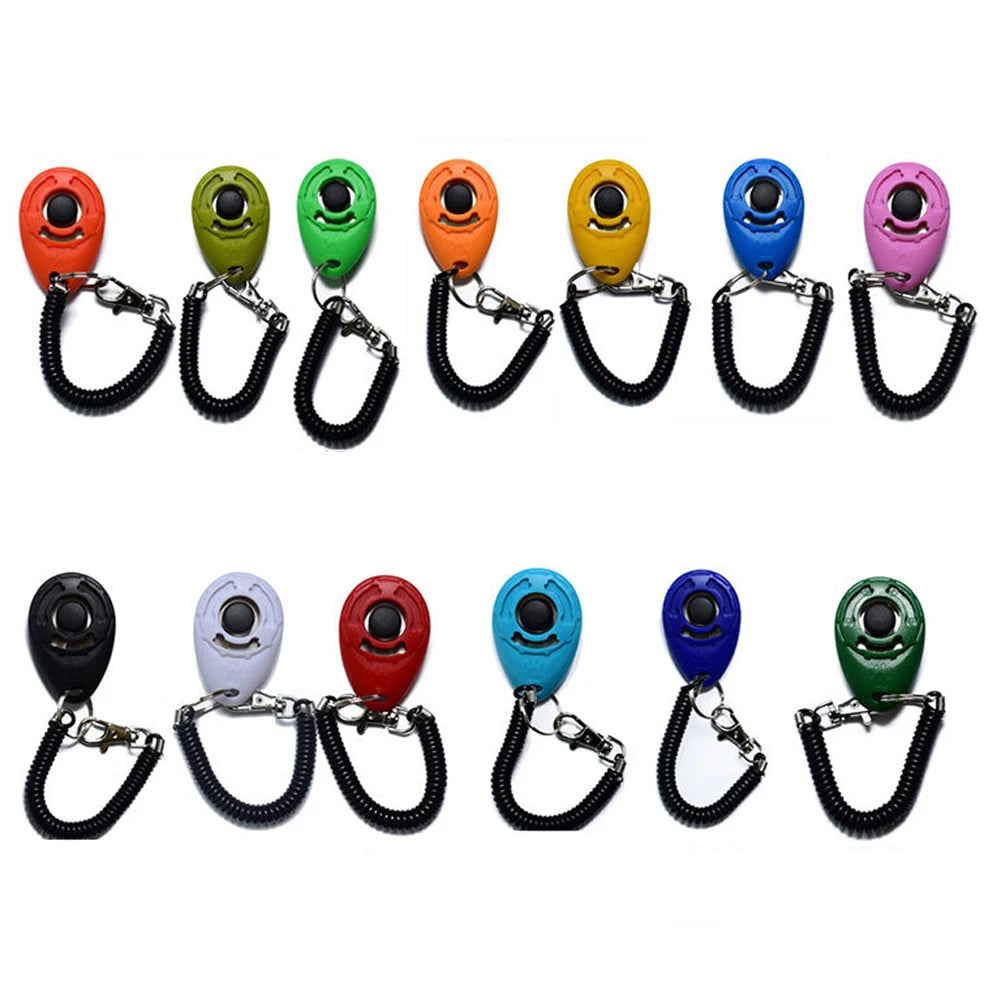 Dog Training Clicker Pet Cat Plastic New Dogs Click Trainer Aid Tools Adjustable Wrist Strap