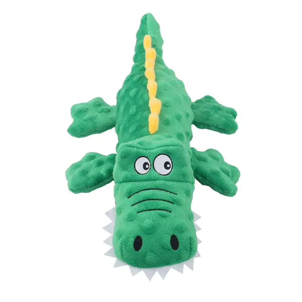 Indestructible Robust Crocodiles Dog Toy Unbreakable Stuffed Plush Dog Toy for Aggressive Chewer Interactive Dog Toy for Boredom