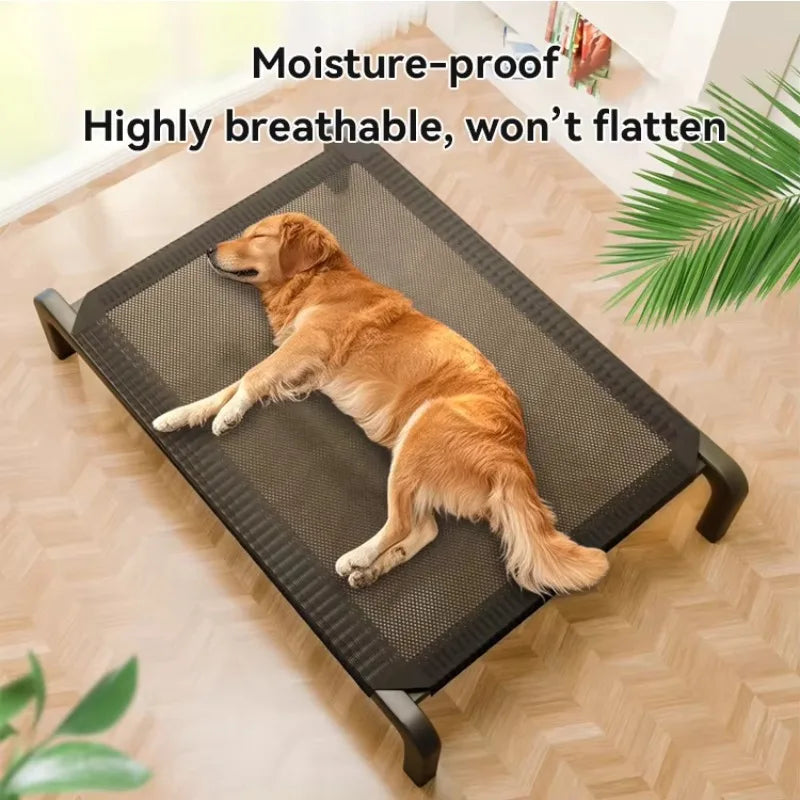 For Outdoor Home Use Elevated Big Dog Bed Summer Dog Nest Convenient Carry Moisture Proof Non-Slip Large Cat Bed Durable