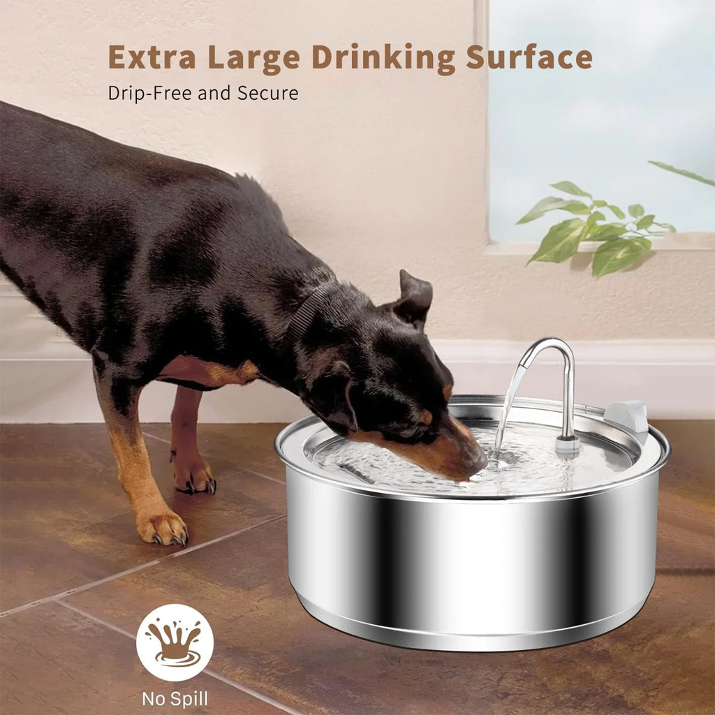 8L Dog water fountain Stainless Steel water dispenser for dogs cats