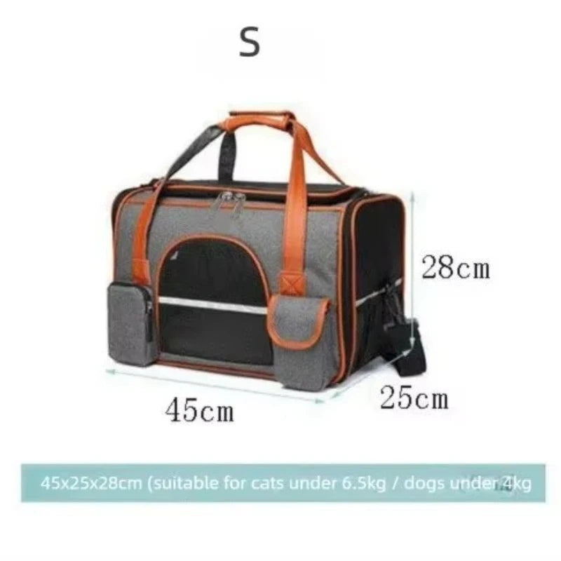 Dog Pet Carrier Bag Multiple Storage Pockets Cat Travel Handbag for Medium Cats, Puppy, Rabbits