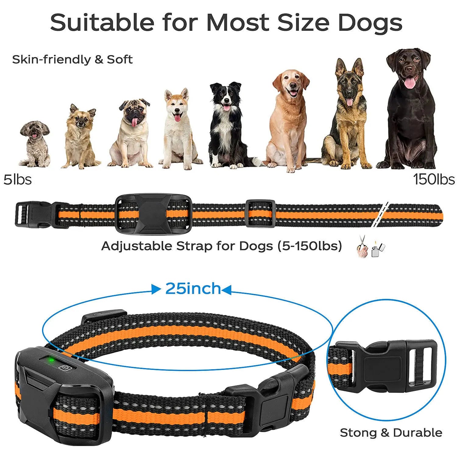 Electric Dog Training Collar Remote Control Waterproof Pet Behavior