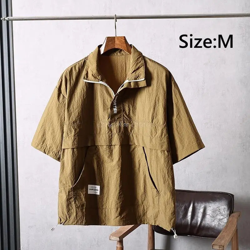 M/L/XL/2XL/3XL Pet Groomer Lapel Work Clothes Unisex Summer Salon Hairdressers Wrap Short Sleeves