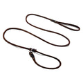Slip Dog Leash Soft Thin Handmade Genuine Leather Pet Puppy Dog Chain Collar Leash Slip for Small and large dogs
