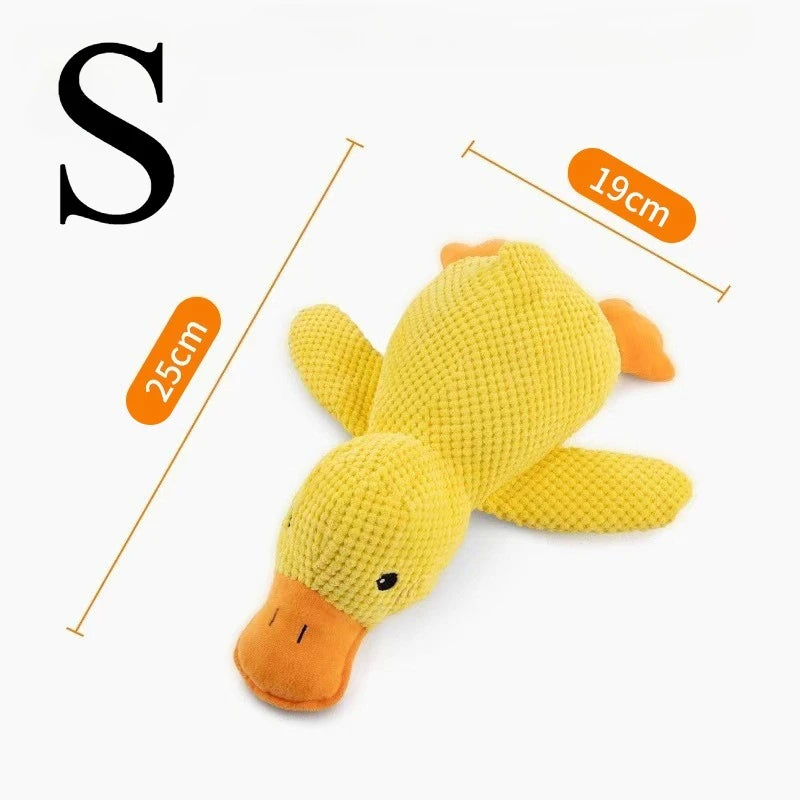Duck dog toy plush chew resistant durable dog toy with quacking sound
