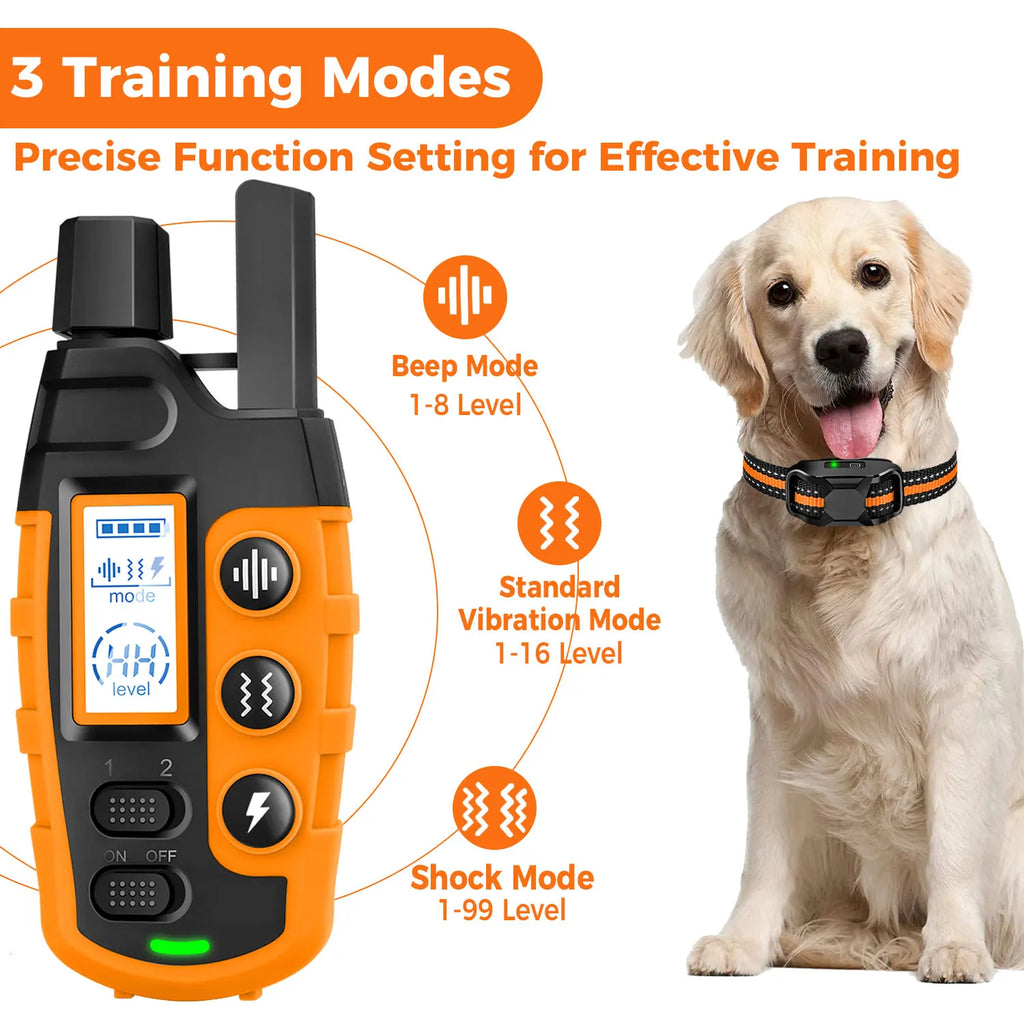 Electric Dog Training Collar Remote Control Waterproof Pet Behavior