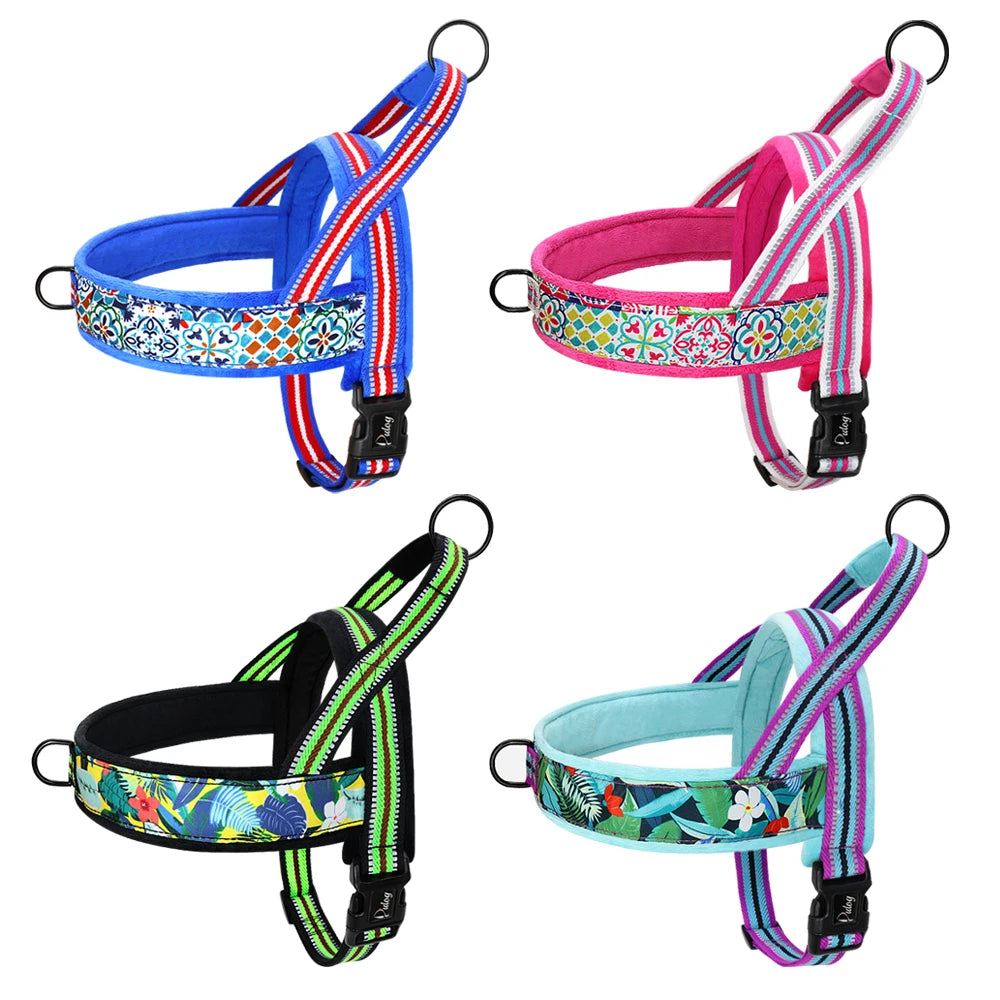 Warm Dog Harness Vest Winter Dog Harnesses Soft Padded Pet Training Harnesses Vests Adjustable