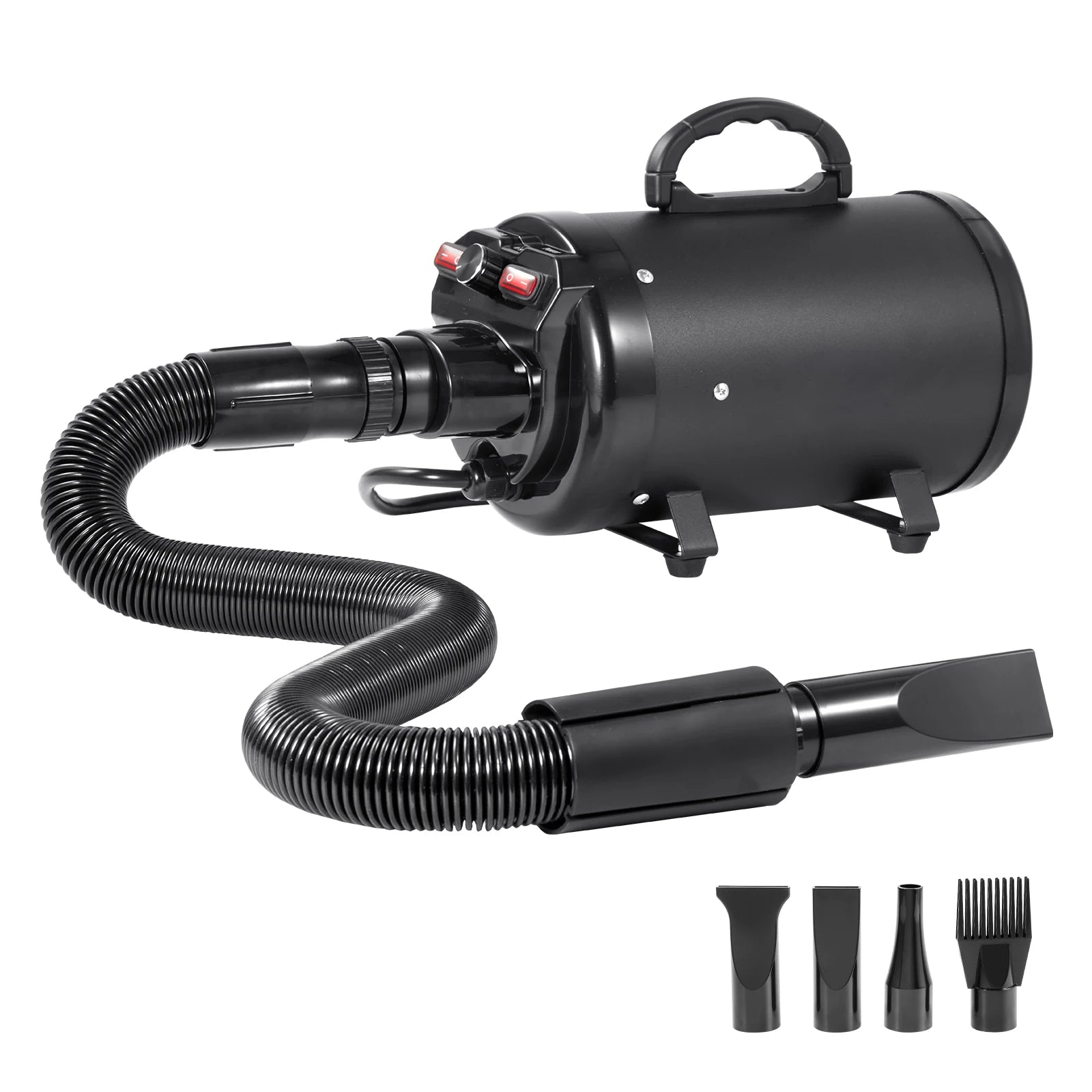00W/ Dryer Adjustable Speed Temperature Control with 4 Nozzle and Extendable Hose for Pet Hair Grooming