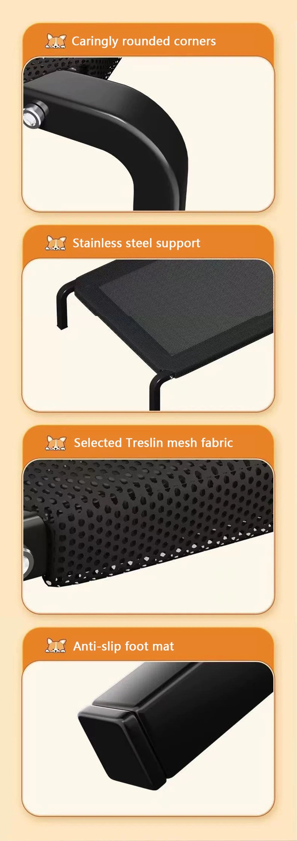 Elevated Big Dog Bed Summer Dog Nest large Cat Bed