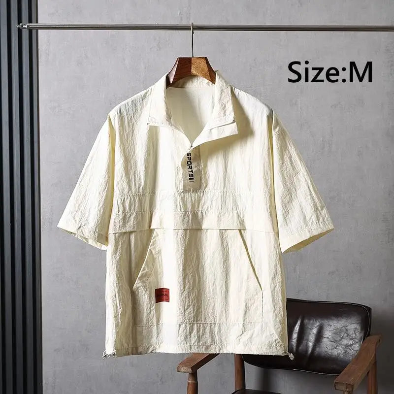 M/L/XL/2XL/3XL Pet Groomer Lapel Work Clothes Unisex Summer Salon Hairdressers Wrap Short Sleeves