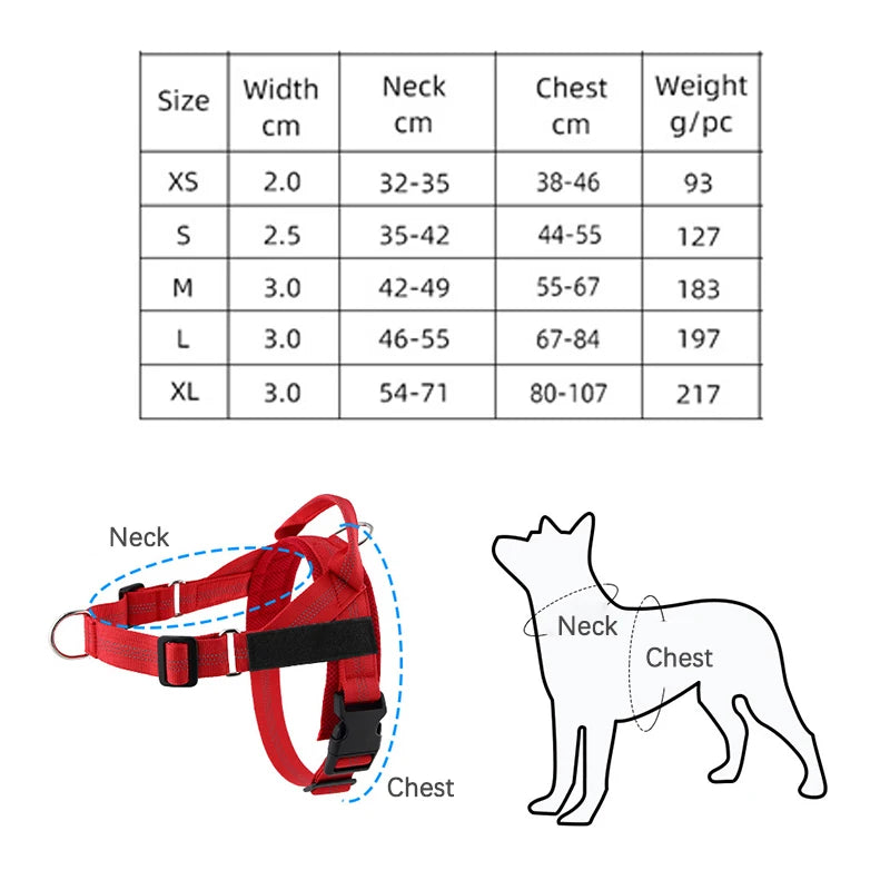 Personalized Reflective No Pull Harness for Small Medium Dog Washable