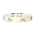 Bone Leather Durable Pet Dog Collars Puppy Pug Collars for Small Large Dog Chihuahua Cat