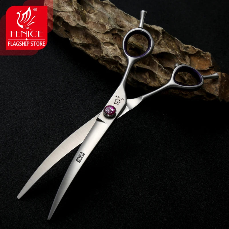 7/8 Inch Professional Pet Dogs Grooming Scissors Straight Curved Thinning Chunker Shear Scissors Set For Dogs