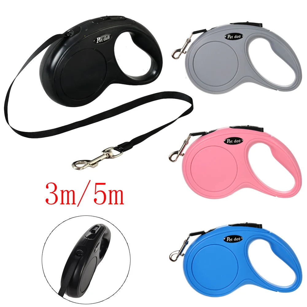 Pet Dog Leash for Small Medium Dogs Cats Walking Automatic Retractable Extending Puppy Solid Roulette