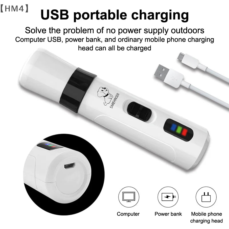 Silent Nail Grinder, 2025 Upgraded Silent Groomer, Rechargeable USB