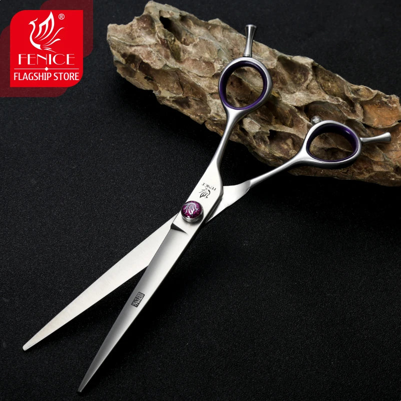 7/8 Inch Professional Pet Dogs Grooming Scissors Straight Curved Thinning Chunker Shear Scissors Set For Dogs
