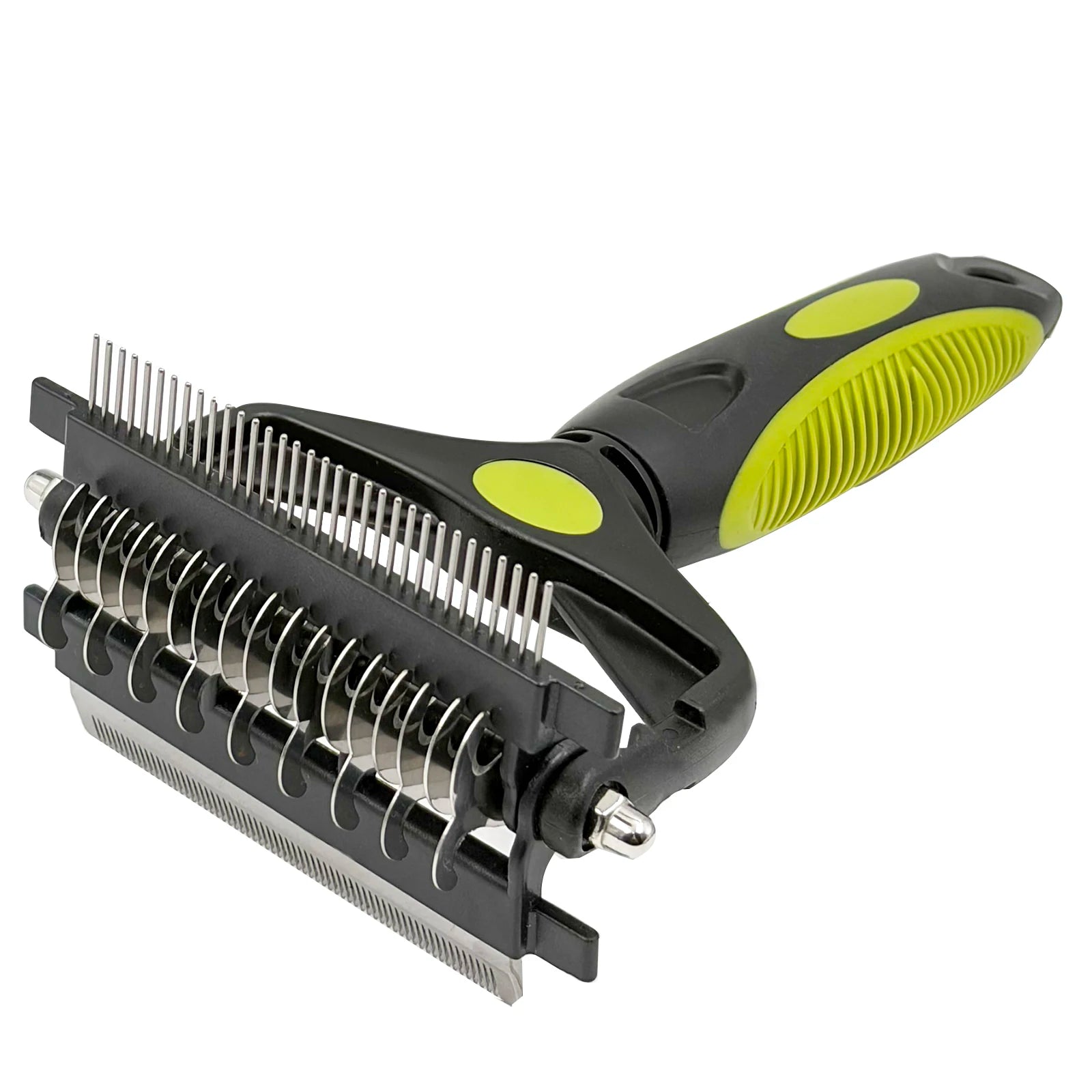 3 in 1 Pet Grooming Hair Brush Dog Deshedding Remover Double Sided Shedding Comb with Stainless Steel Teeth Fur Knot Cutter