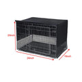 Breathable Dog Crate Cover 18-48 Inch Oxford Cloth Pet Kennel Cover Fit For Wire Dog Crate Black 4 Sides Mesh Ventilation