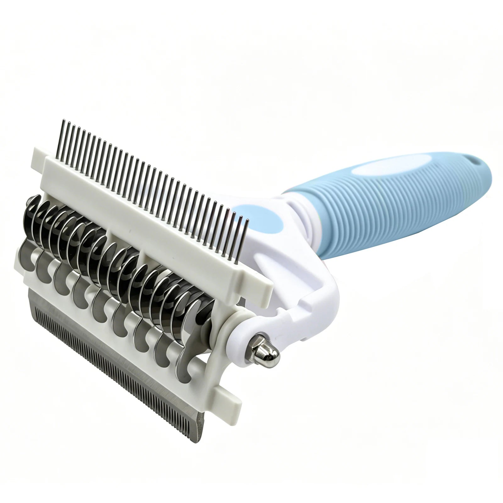3 in 1 Pet Grooming Hair Brush Dog Deshedding Remover Double Sided Shedding Comb with Stainless Steel Teeth Fur Knot Cutter