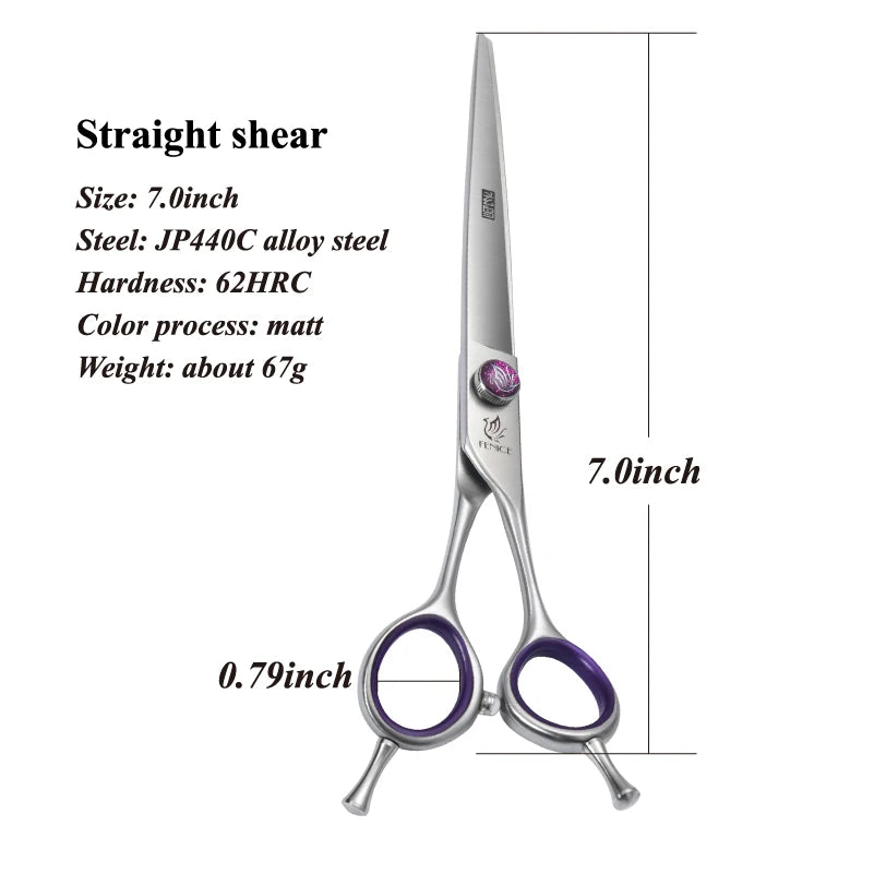 7/8 Inch Professional Pet Dogs Grooming Scissors Straight Curved Thinning Chunker Shear Scissors Set For Dogs