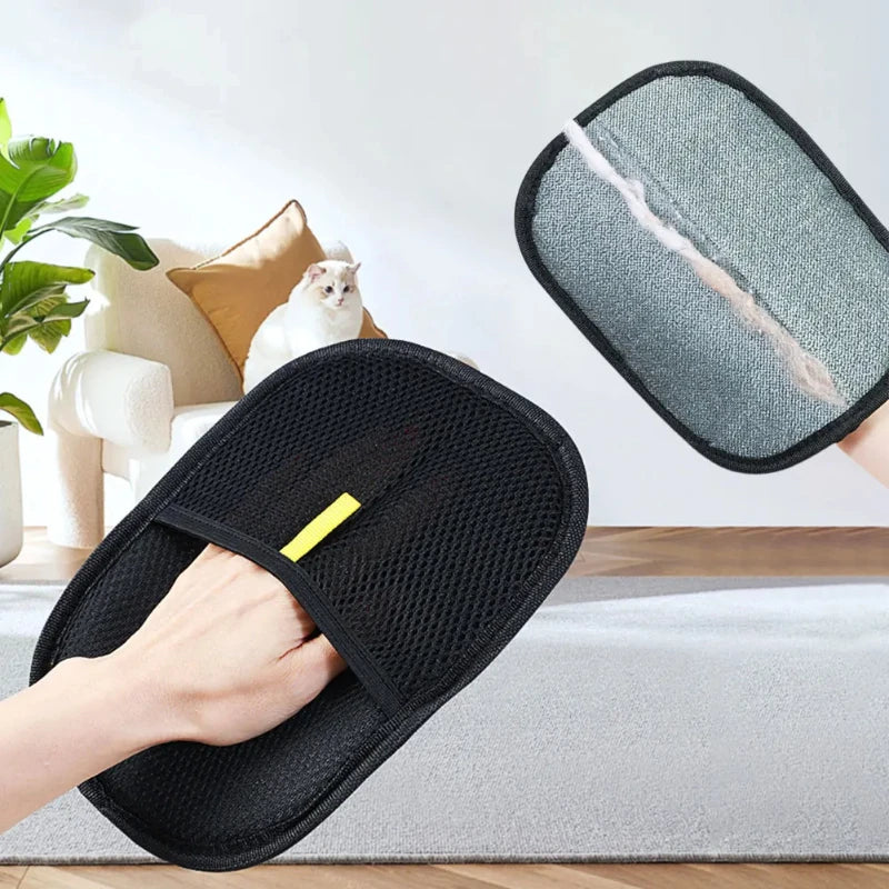 3pcs Pet Grooming Cleaning Glove Double-Sided Washing Dog Cat Glove Self Cleaning Hair Remover