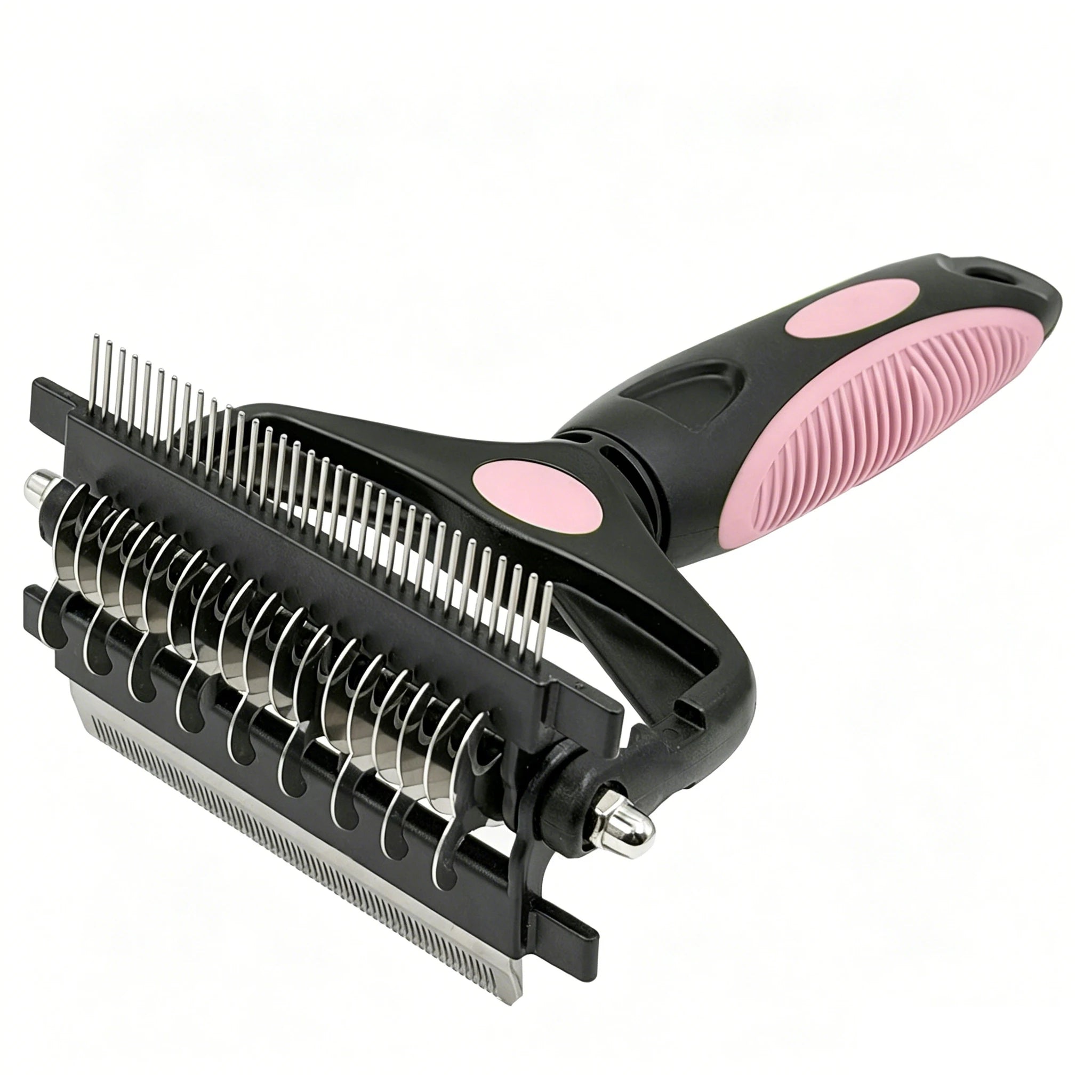 3 in 1 Pet Grooming Hair Brush Dog Deshedding Remover Double Sided Shedding Comb with Stainless Steel Teeth Fur Knot Cutter