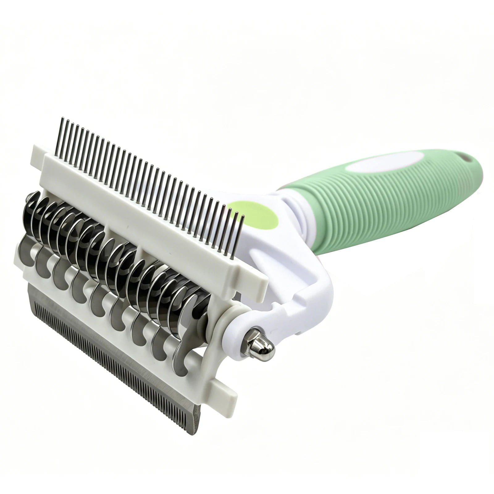 3 in 1 Pet Grooming Hair Brush Dog Deshedding Remover Double Sided Shedding Comb with Stainless Steel Teeth Fur Knot Cutter