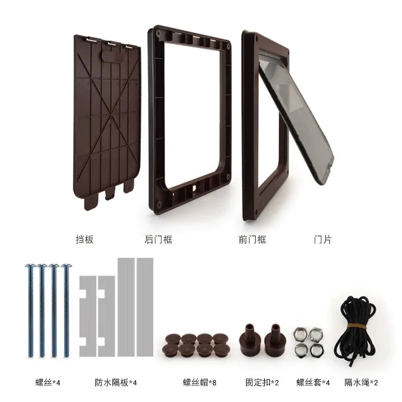 Large Pet Door,Border Collie Dog Door, Lockable, Double-Sided Free Entry and Exit Pet Door, Additional Door Panel Lock