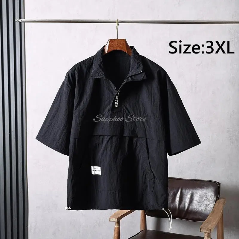 M/L/XL/2XL/3XL Pet Groomer Lapel Work Clothes Unisex Summer Salon Hairdressers Wrap Short Sleeves
