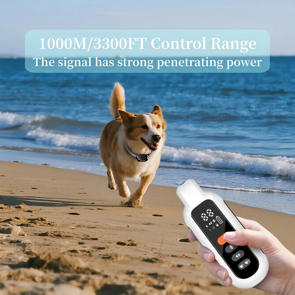 3300FT Electric Dog Training Collar Remote Control Waterproof Pet BehaviorFor 6-120lbs Puppy With Shock Vibration Anti-barking