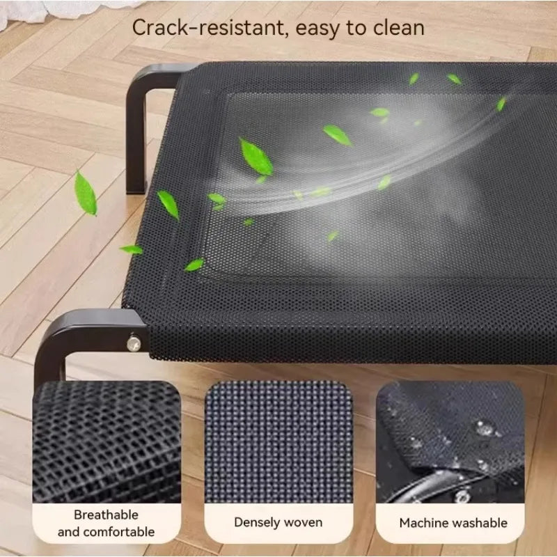 For Outdoor Home Use Elevated Big Dog Bed Summer Dog Nest Convenient Carry Moisture Proof Non-Slip Large Cat Bed Durable