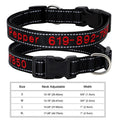 Adjustable Nylon Embroidered Dog Collar Custom ID Name Accessories Pet Collars