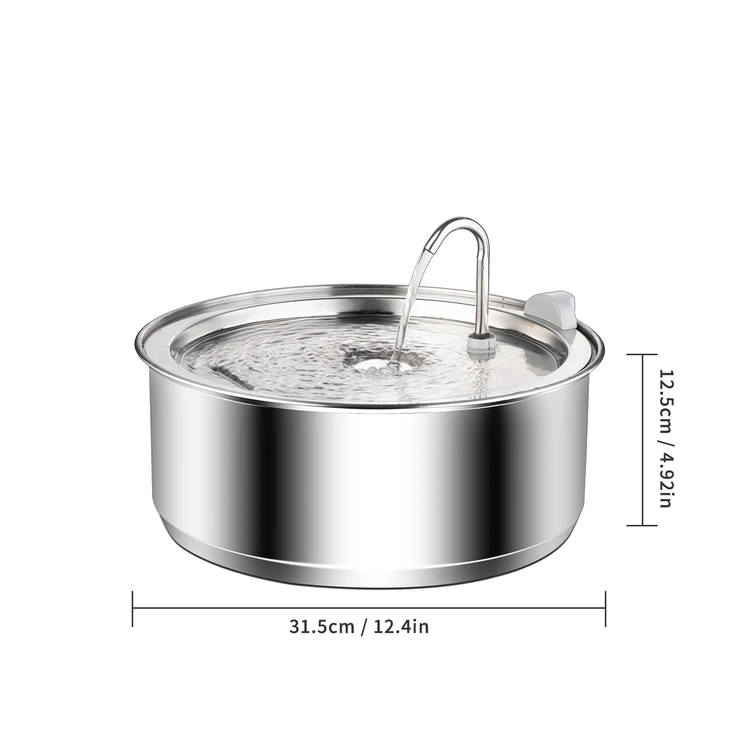 8L Dog water fountain Stainless Steel water dispenser for dogs cats