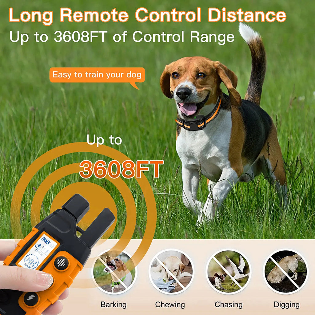 Electric Dog Training Collar Remote Control Waterproof Pet Behavior