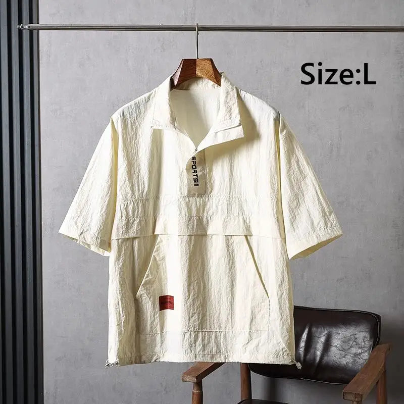 M/L/XL/2XL/3XL Pet Groomer Lapel Work Clothes Unisex Summer Salon Hairdressers Wrap Short Sleeves