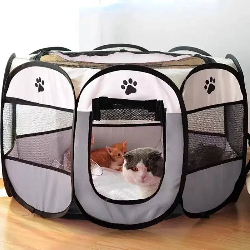 Portable Foldable Pet Tent Kennel Octagonal Fence Puppy Shelter Easy To Use Outdoor Easy Operation Large Dog