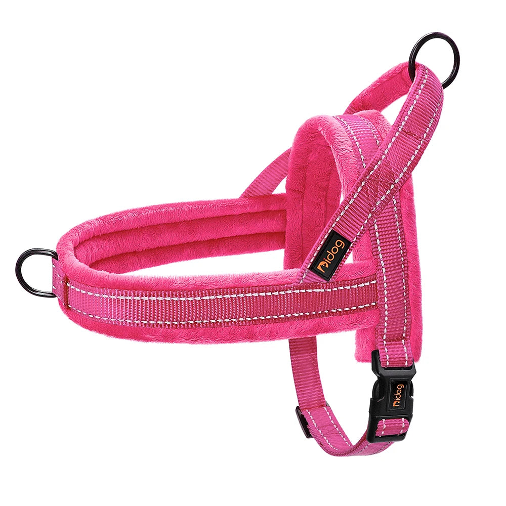 Warm Dog Harness Vest Winter Dog Harnesses Soft Padded Pet Training Harnesses Vests Adjustable